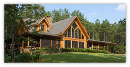 finished log home