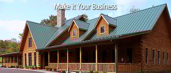 commercial log structure