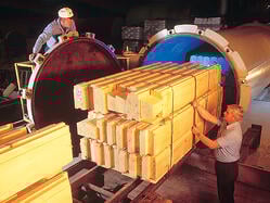 Pressure treating cylinder