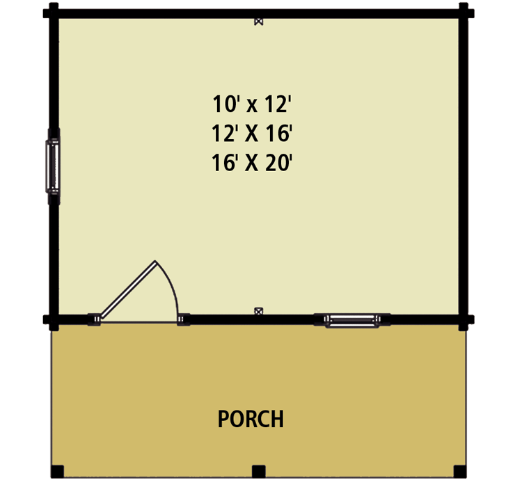 Trail Cabin 10'x12' Floor Plan