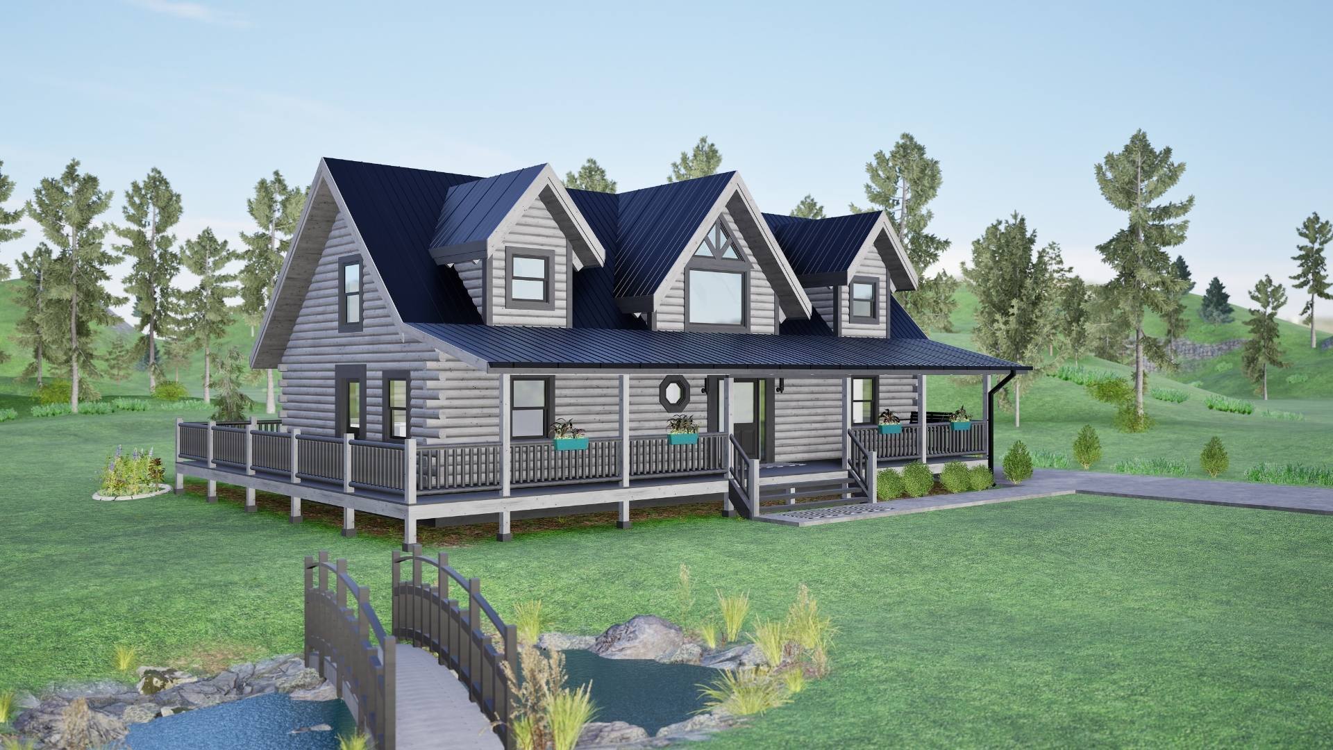 Fair Oaks Log Home